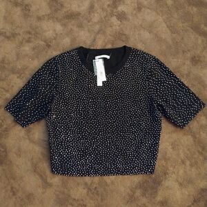 Alice and Olivia Bejeweled Crop Top